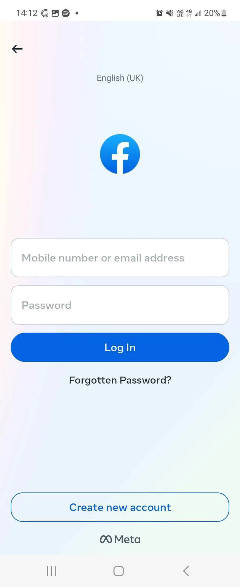 alt AoxVPN Facebook Login Page